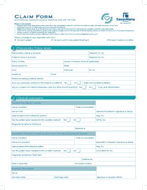 gasan mamo health claim form.